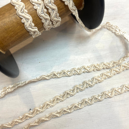 Chevron cream corded Braid