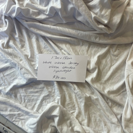 1.7m White Viscose Jersey