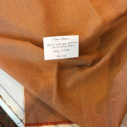 1.5m Burnt Orange Speckled Furnishing Fabric