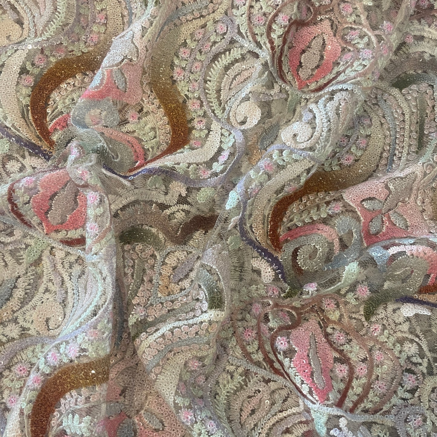 70cm sherbet sequin tulle