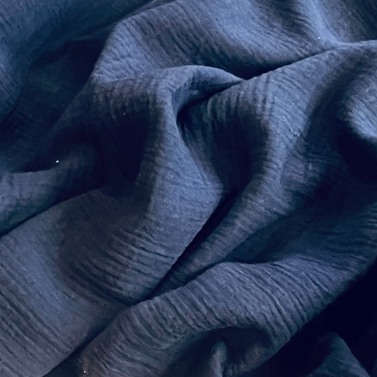 navy double gauze