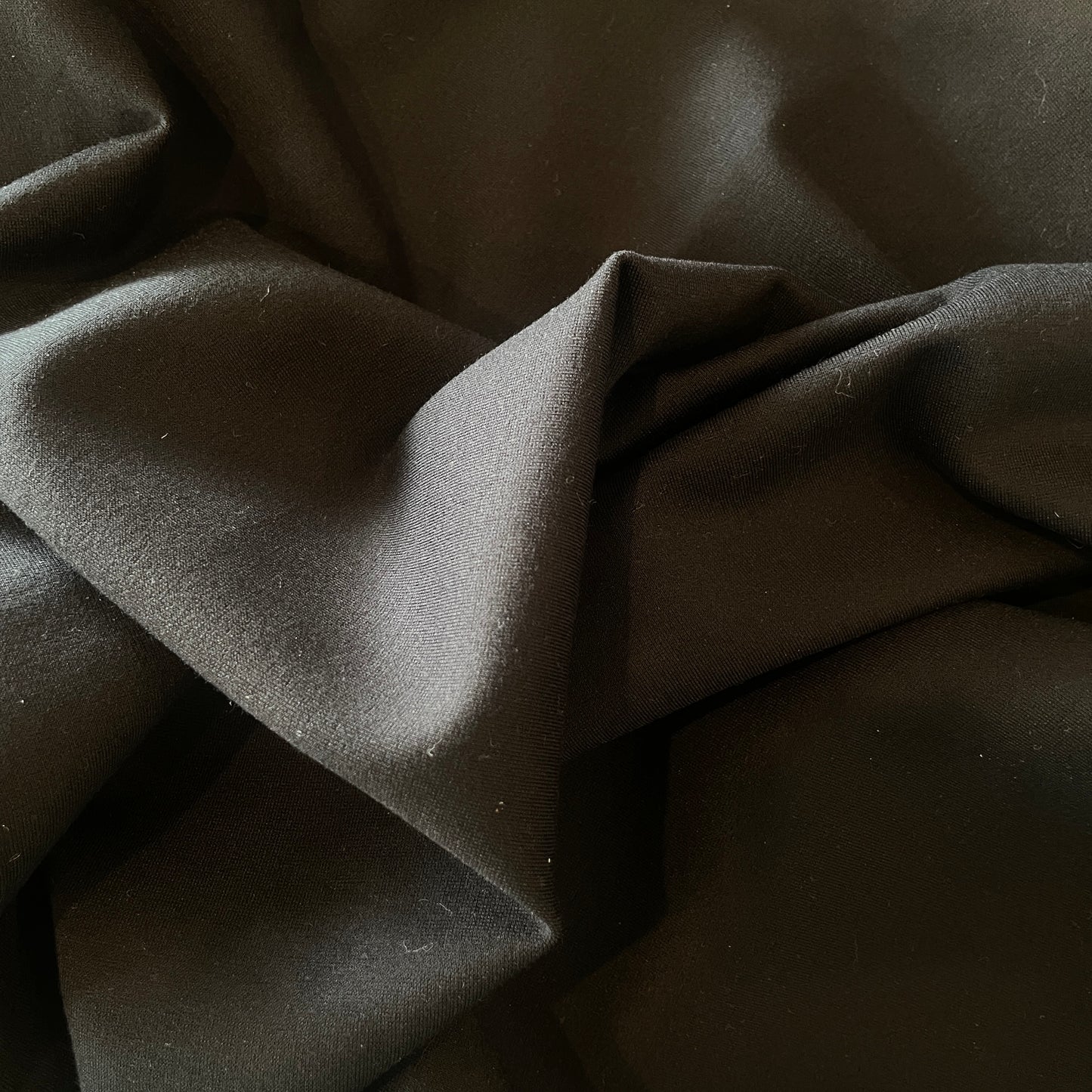 60cm black ponte double knit