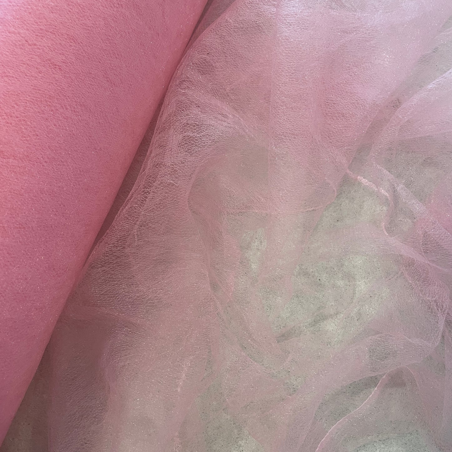 Candy floss fine textured tulle