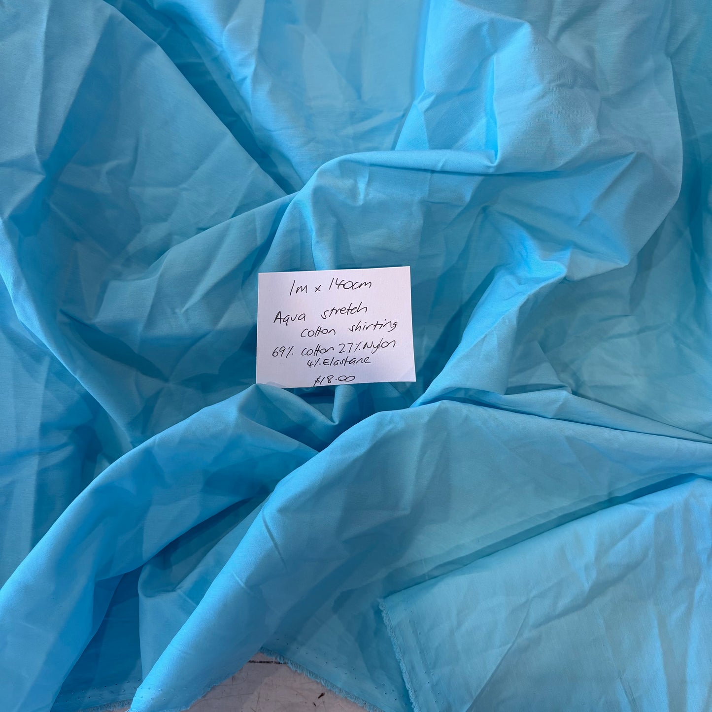 1m Aqua Stretch Cotton Shirting