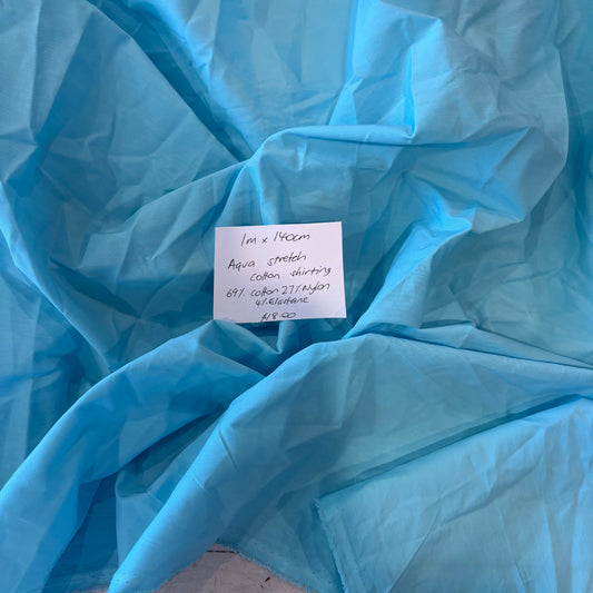 1m Aqua Stretch Cotton Shirting