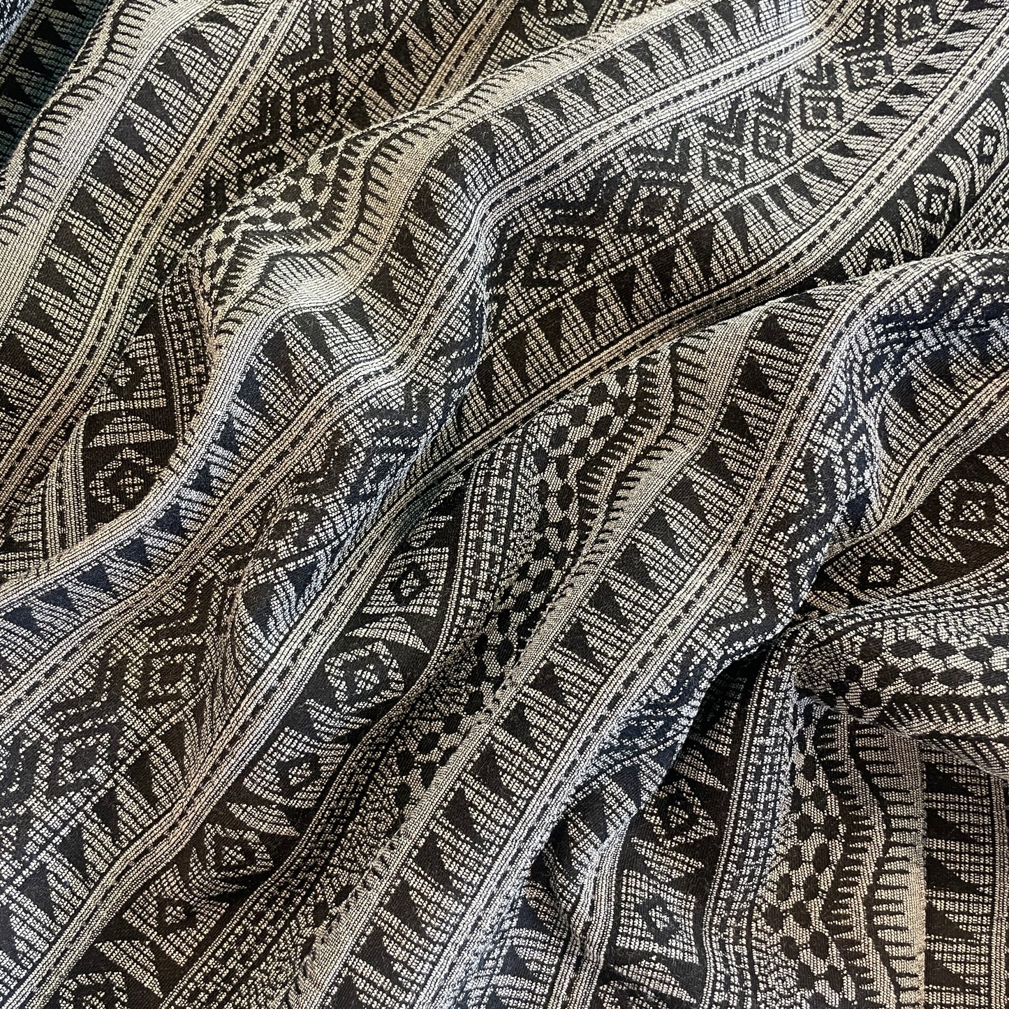 Mountain scape French stretch cotton suiting