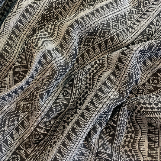 Mountain scape French stretch cotton suiting