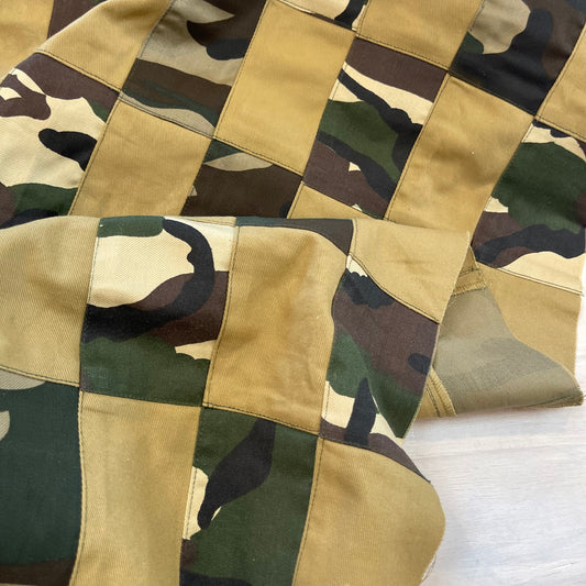 Camo Patchwork Cotton Gaberdine