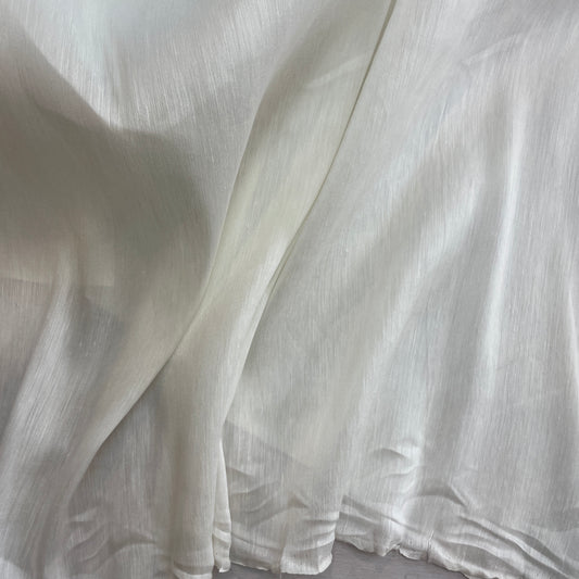 Ivory  Fine Silk viscose slub Voile