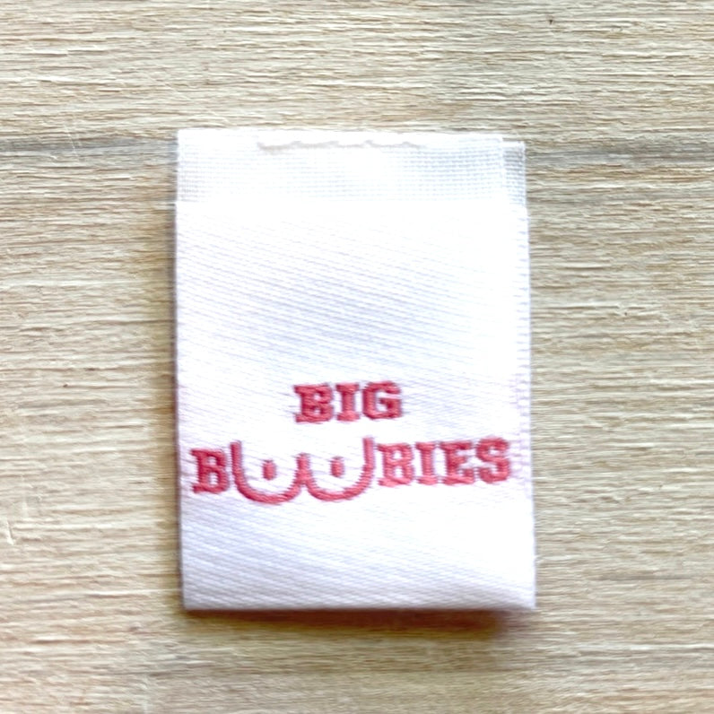 Set of 8 BIG BOOBIES cloth labels