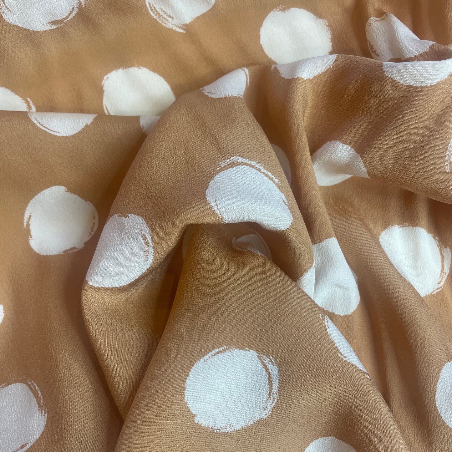 Sienna spot silk Crepe de Chine