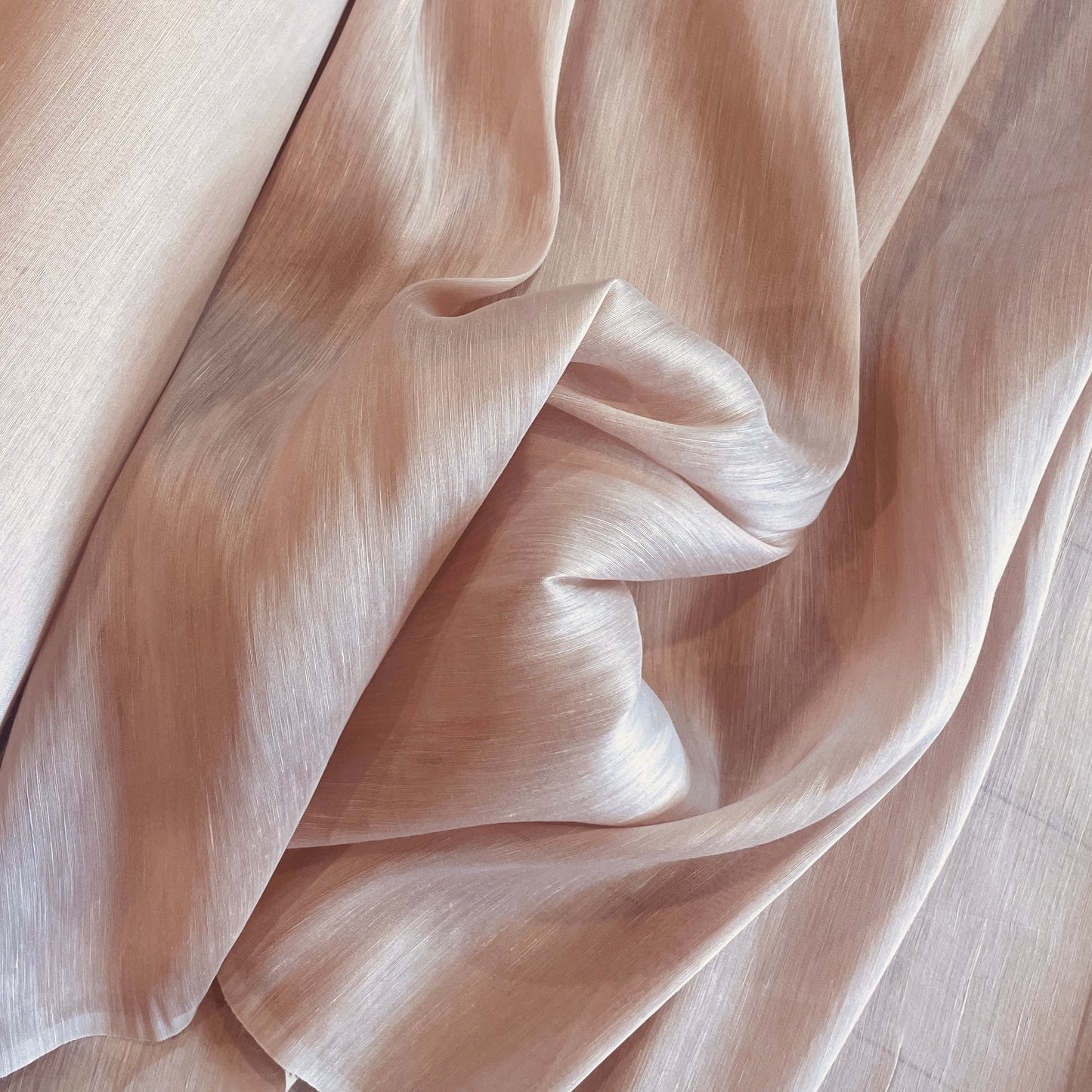Dusty pink slub weave silk cotton voile