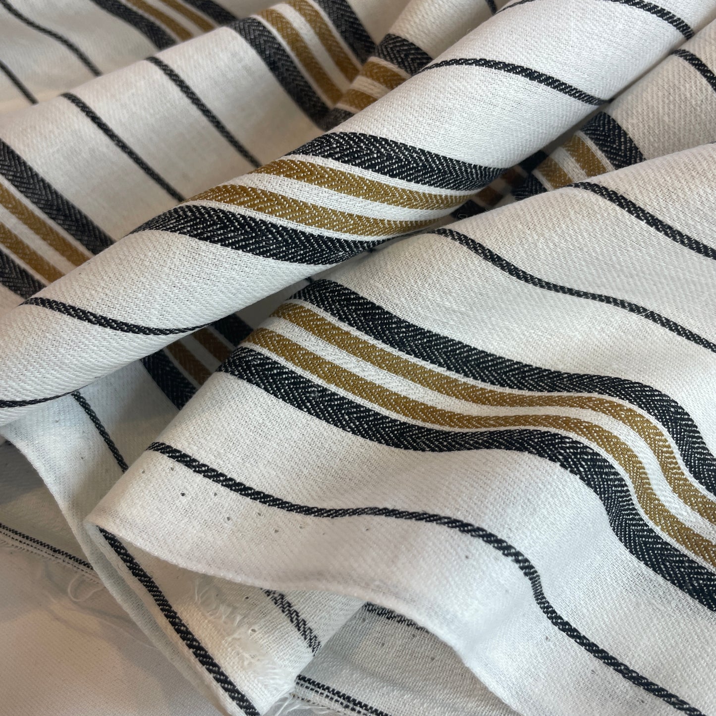 Boston stripe lightweight linen blend