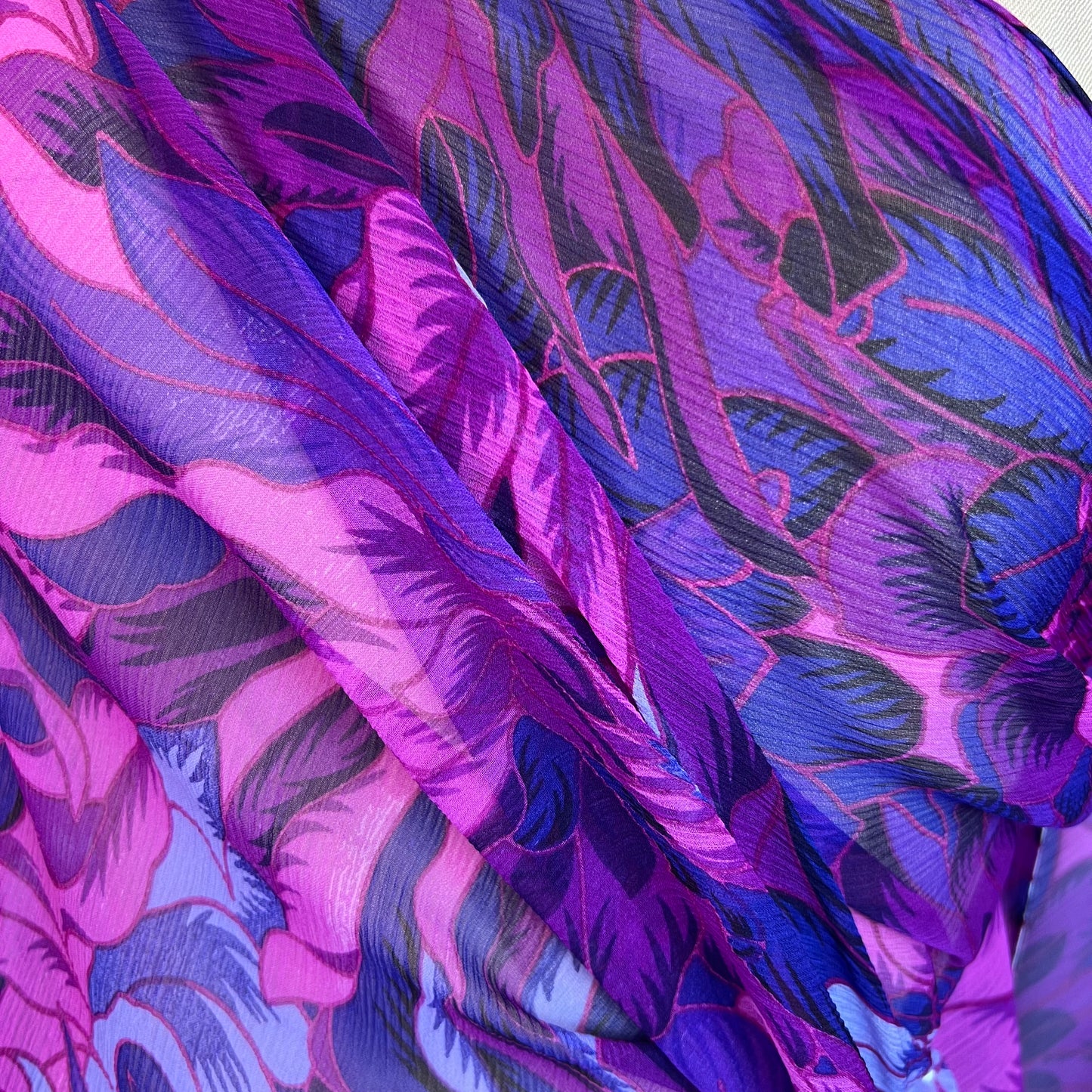 1mtr Mulberry Bloom Crinkle Silk Chiffon