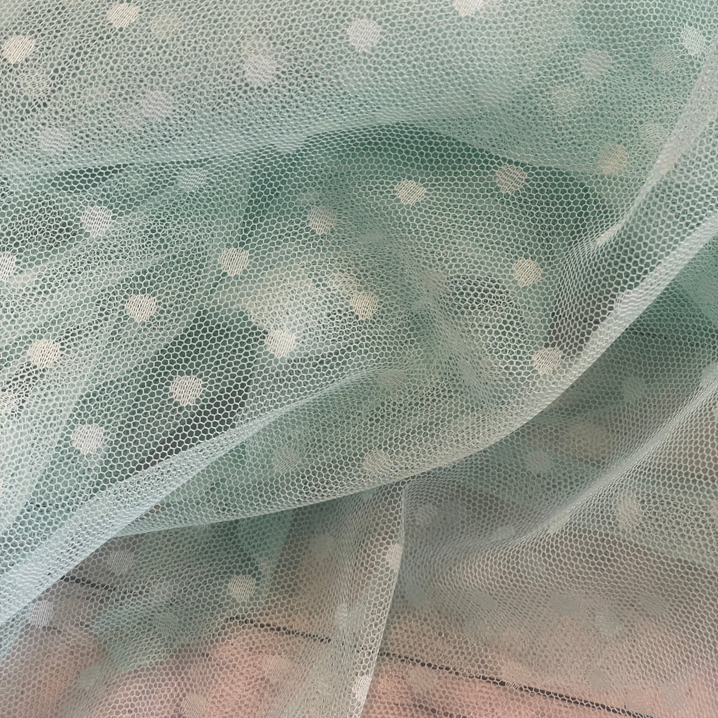 Mint hail Spotted Tulle