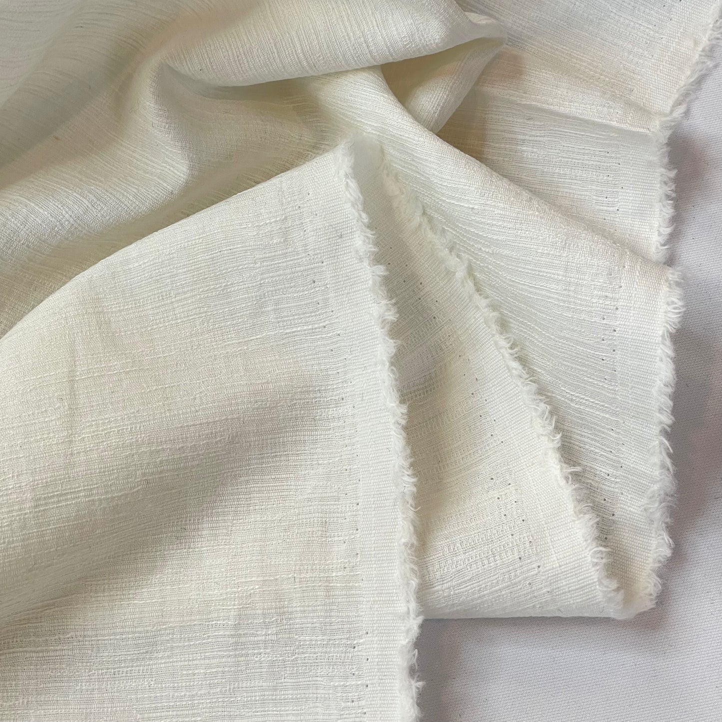 Aria Ivory Textured Linen Cotton