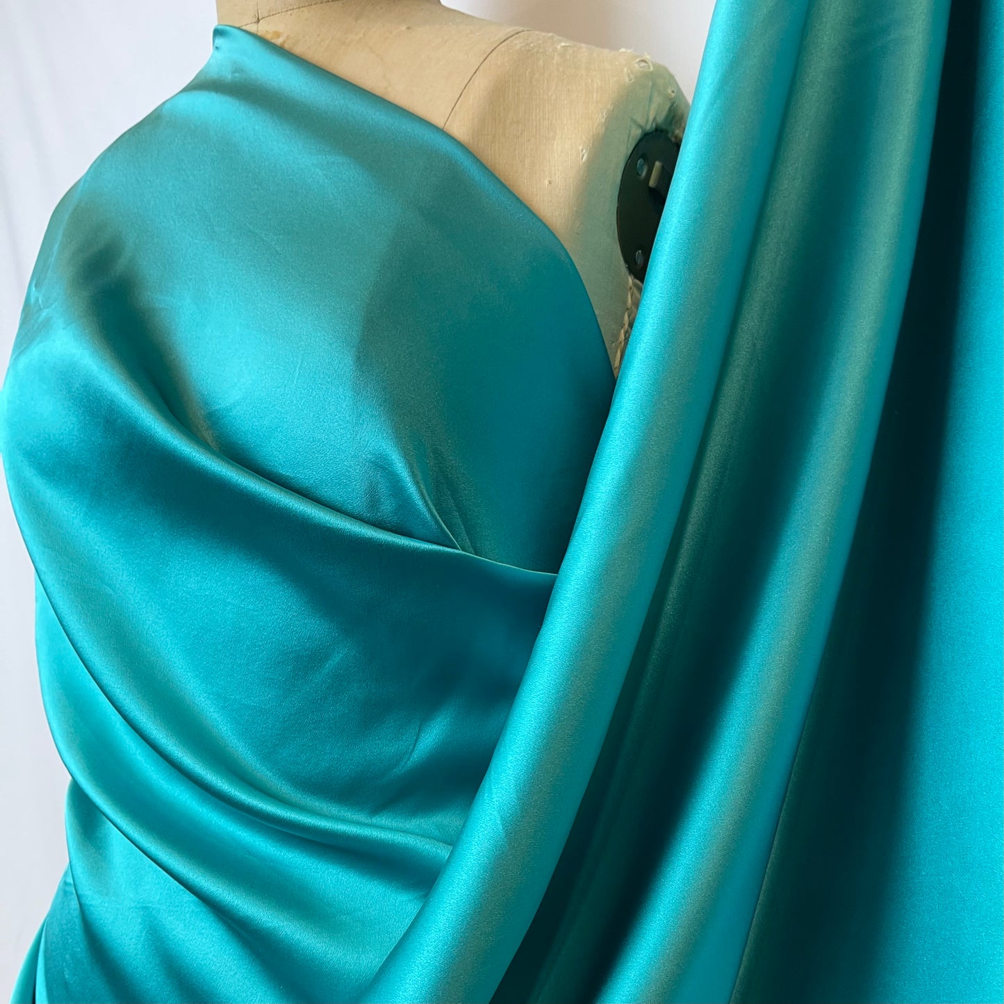 Jade silk satin