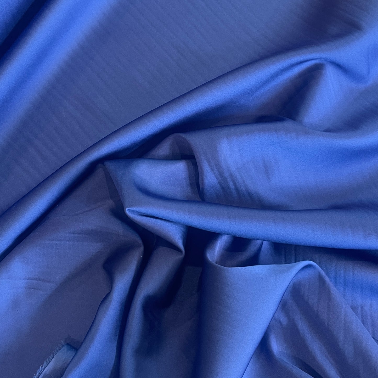 Royal blue stretch satin