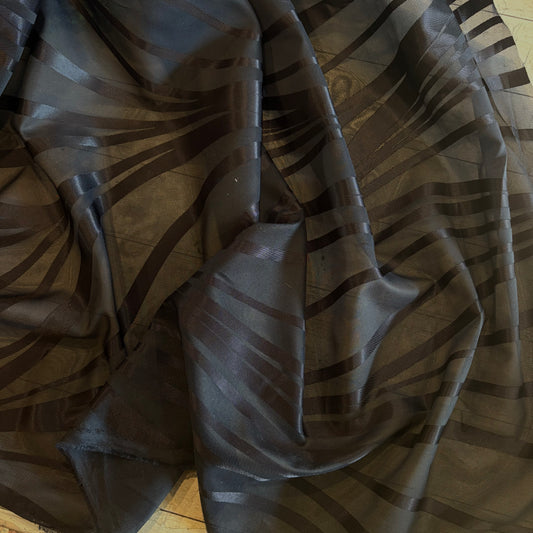2.35m Navy Burnout Satin