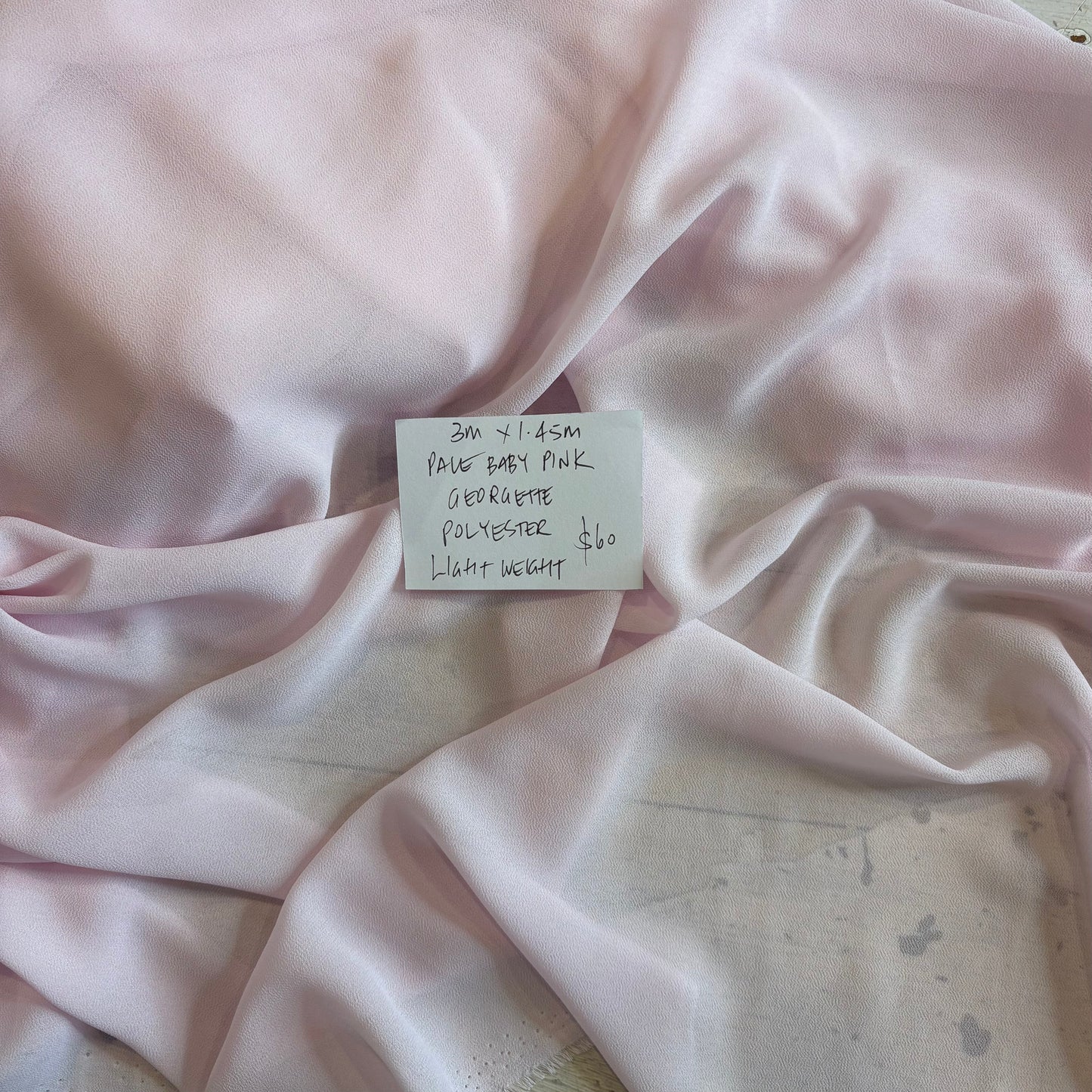 3m Pale Baby Pink Georgette