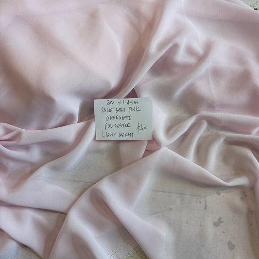 3m Pale Baby Pink Georgette