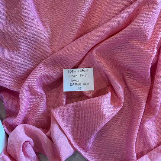 1.65m Lolly Pink Cotton Raffia Knit