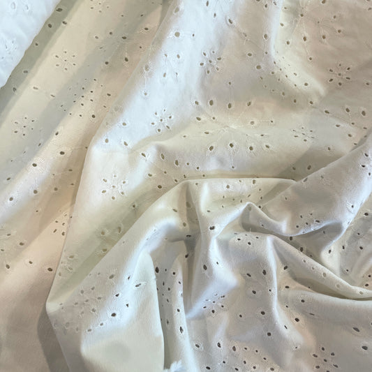 Embroidered snowflake denim