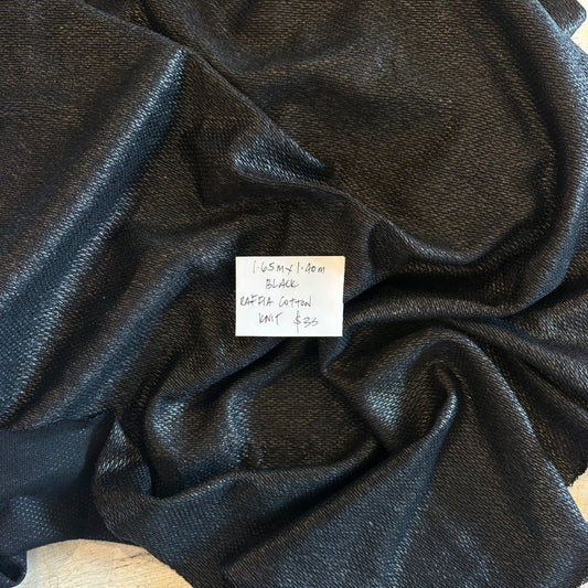 1.65m Black Raffia Cotton Knit