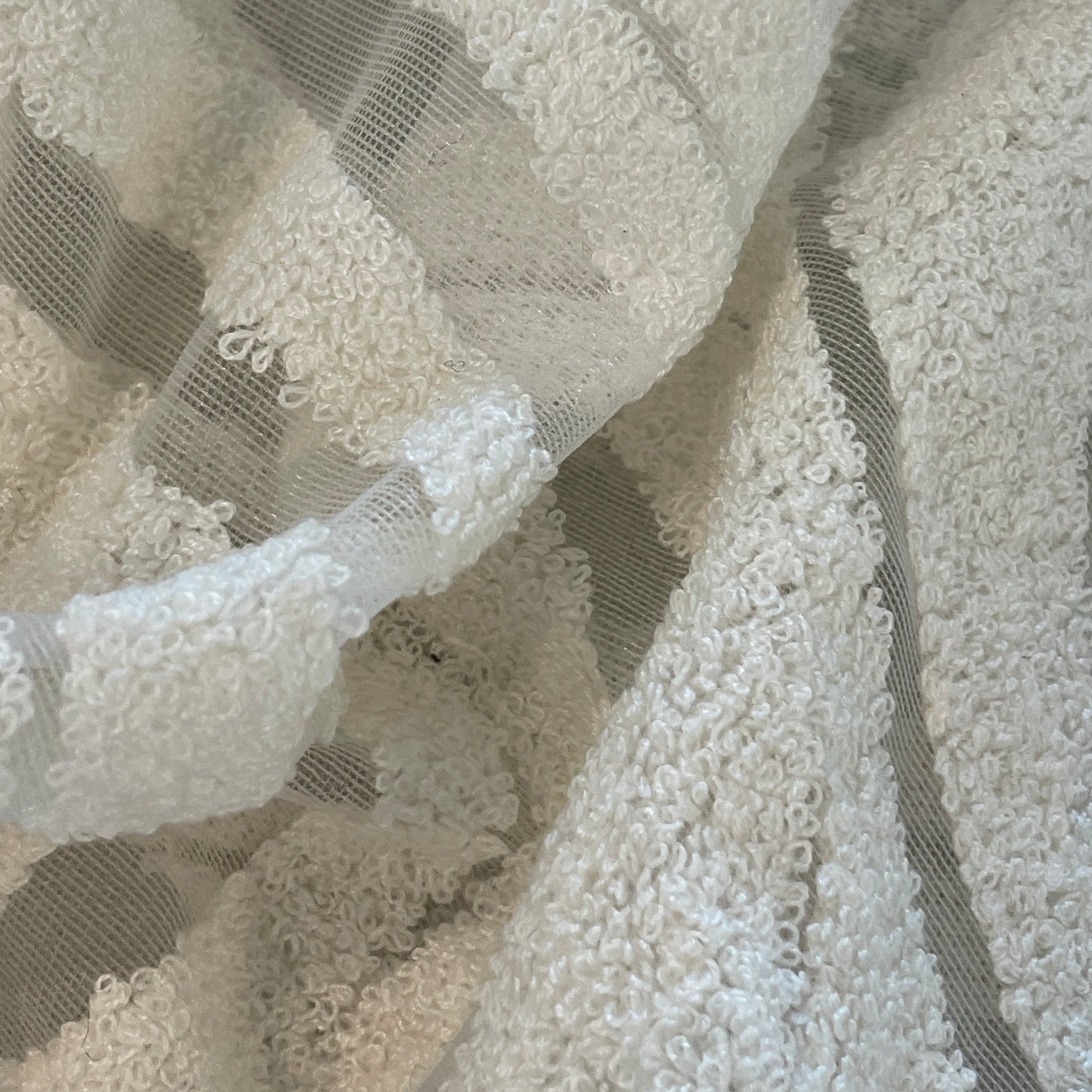 Arctic swirl chenille embroidered tulle