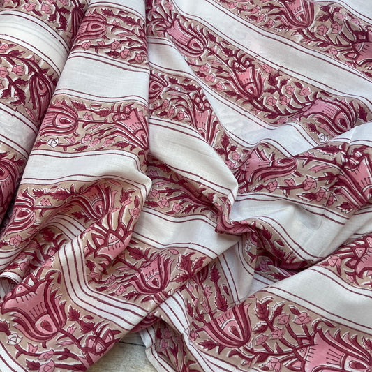 Hawa block print cotton voile