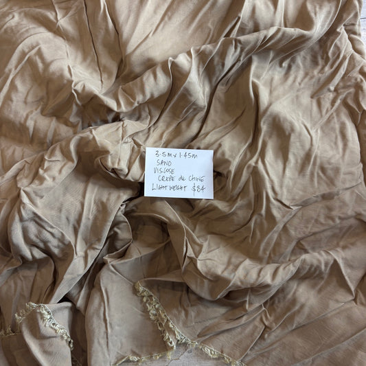 3.5m Sand Viscose Crepe De Chine