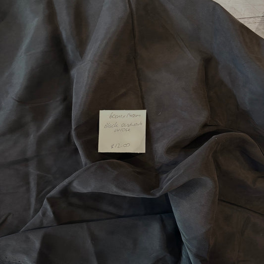 60cm black sandwashed viscose