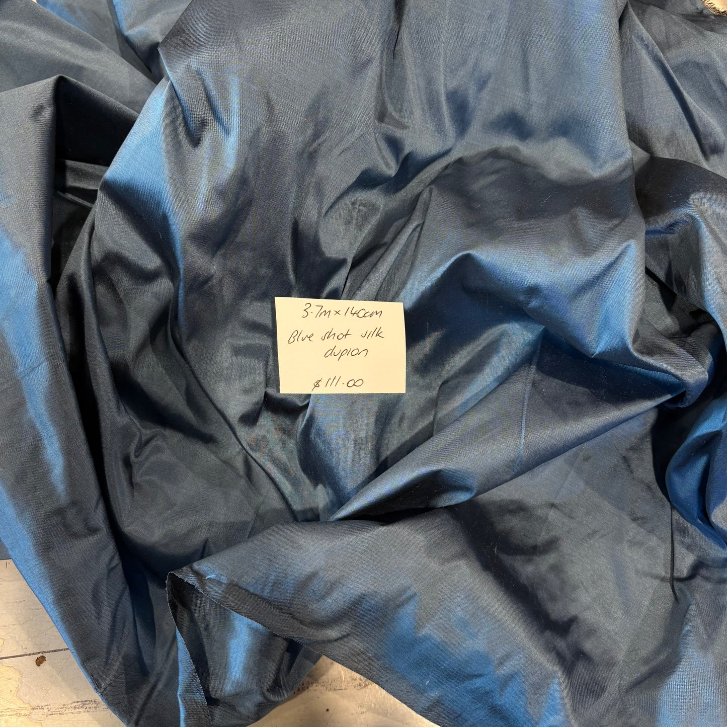 3.7m Blue Shot Silk Dupion