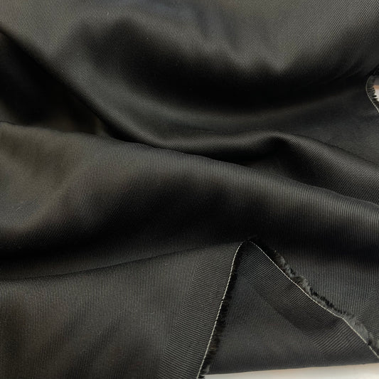 Marley Black Viscose Twill Suiting