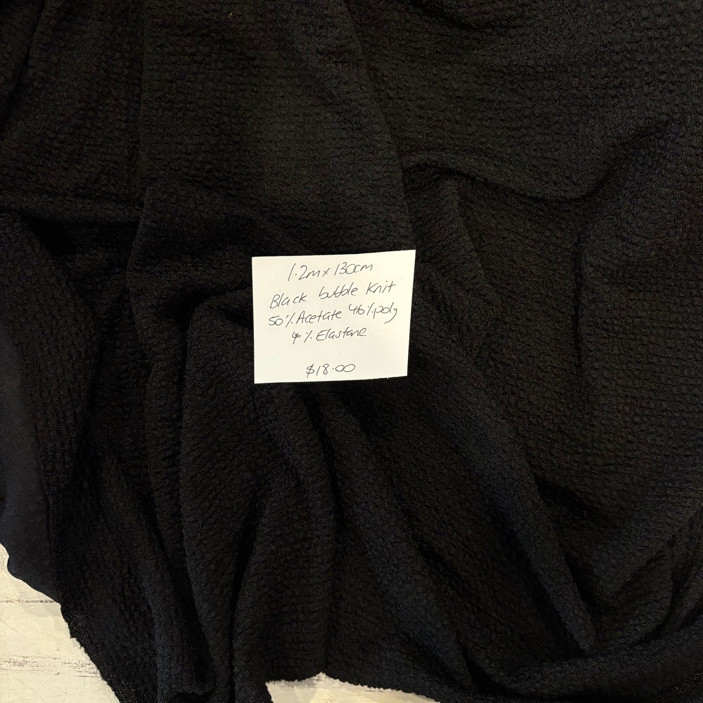 1.2m Black Bubble Knit