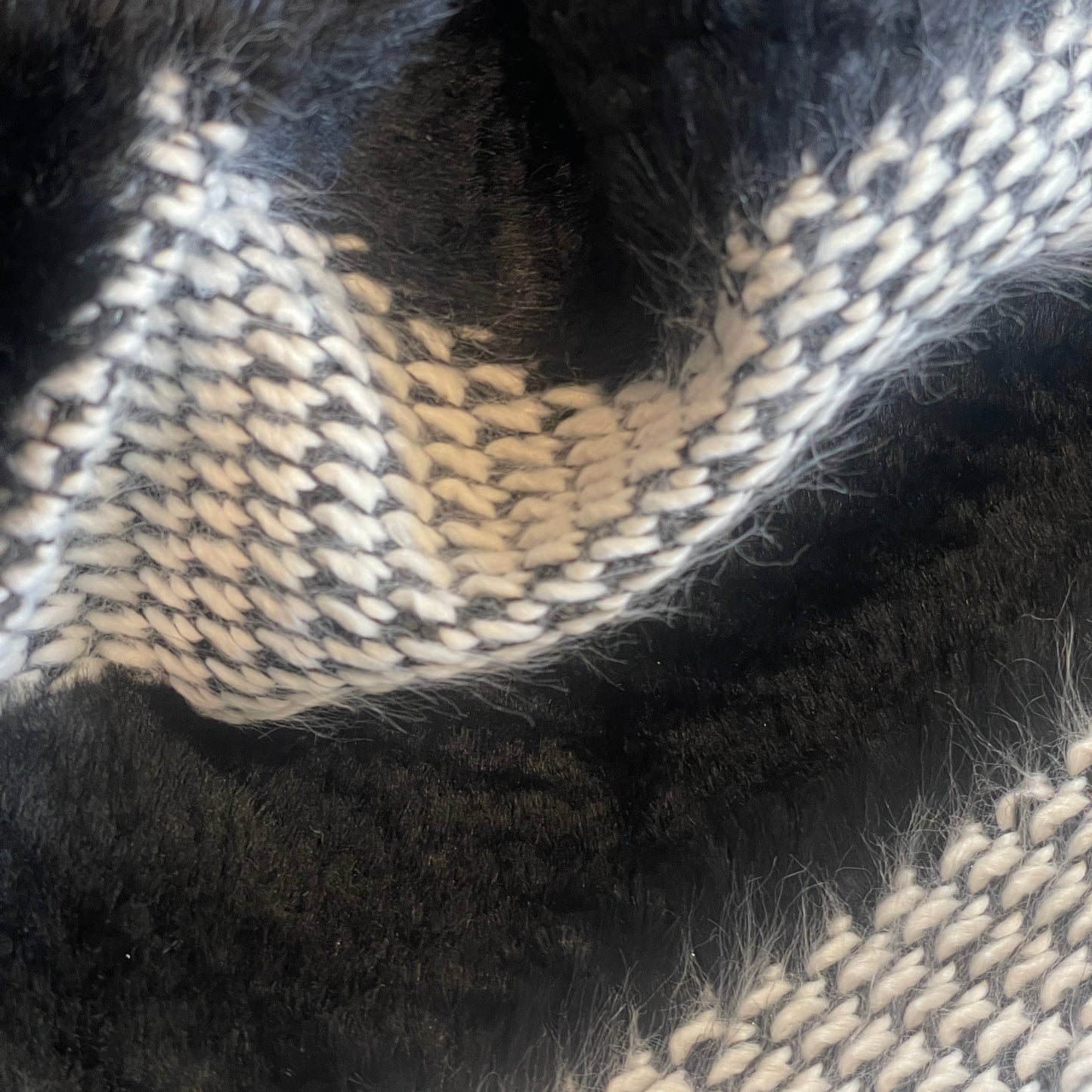 Arlo fur striped cotton knit