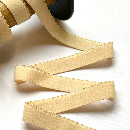 Beige 18mm Plush Picot Elastic