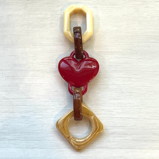 Red Plastic Heart Decorative Accessory