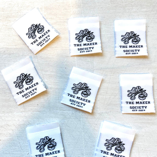 Set of 8 THE MAKER SOCIETY cloth labels