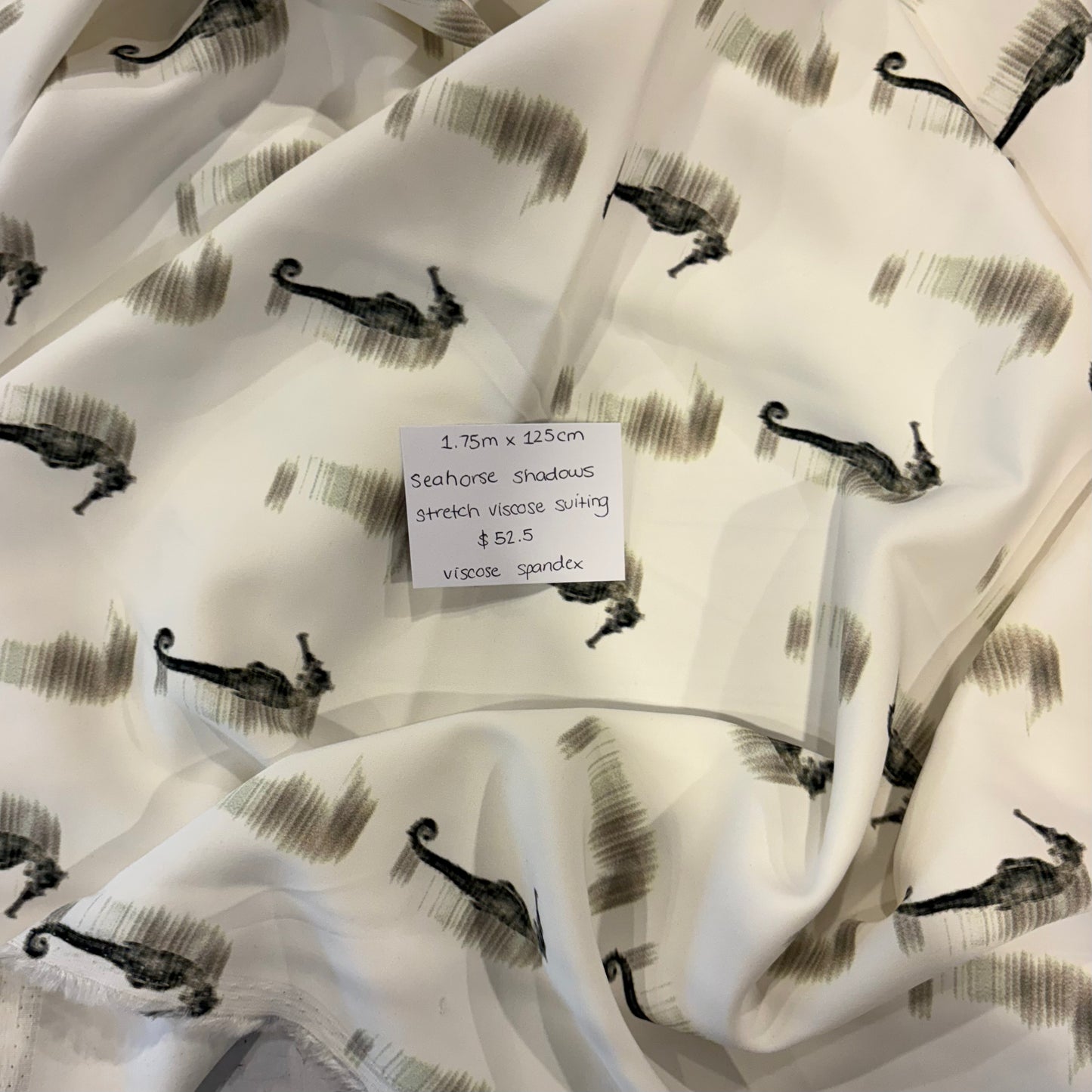 1.75m Seahorse Shadows Stretch Viscose Suiting