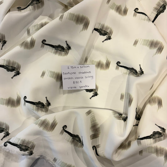 1.75m Seahorse Shadows Stretch Viscose Suiting