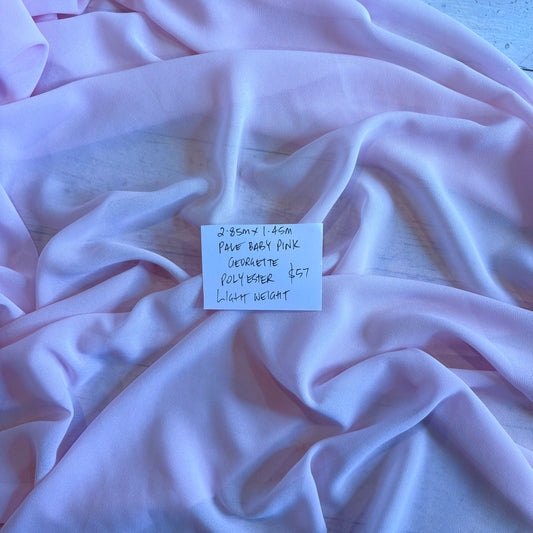 2.85m Pale Baby Pink Georgette