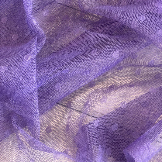 Purple  fine hail Spotted Tulle