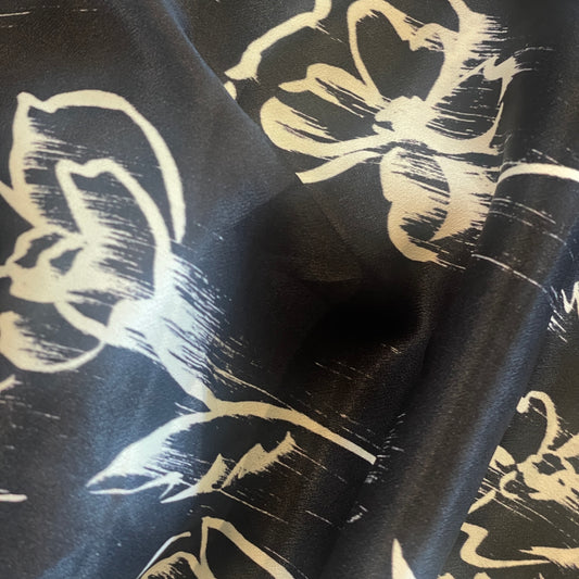 Falling flowers Viscose Satin