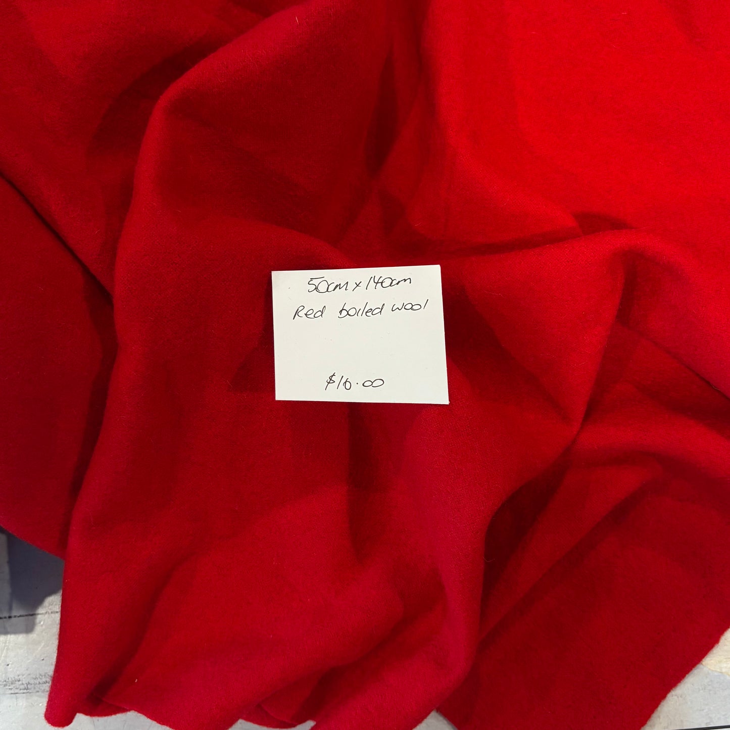 50cm Red Boiled Wool