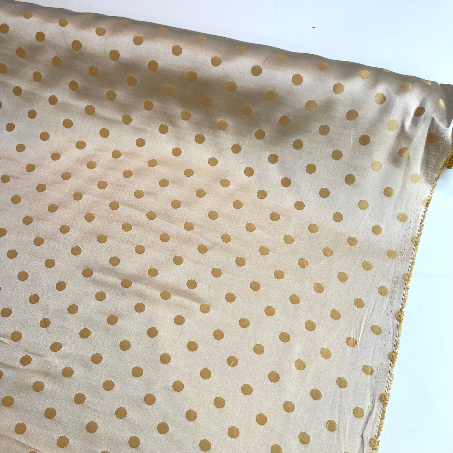 Honey Tea Silk Cotton Jacquard Spots