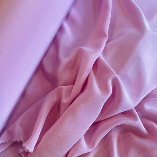 Orchid light weight stretch  silk crepe de chine