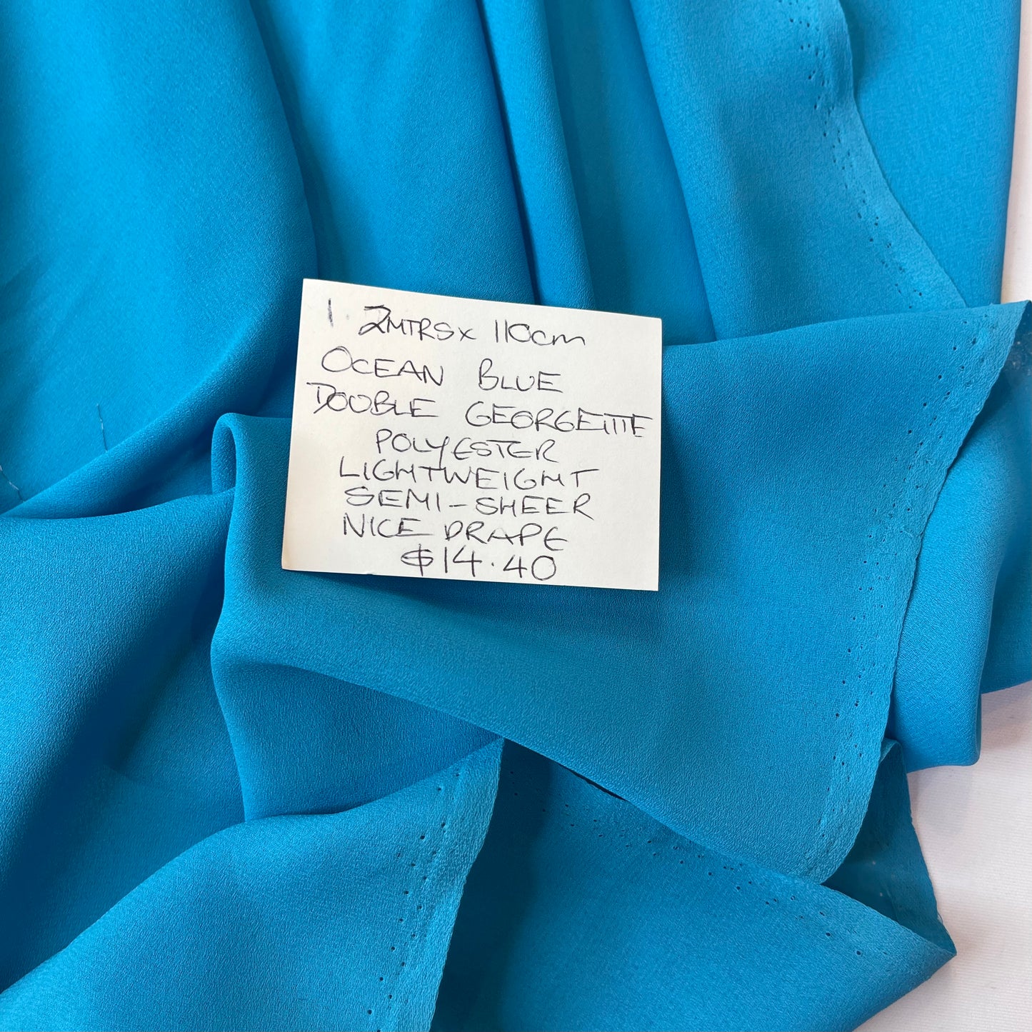 1.2m Ocean Blue Double Georgette