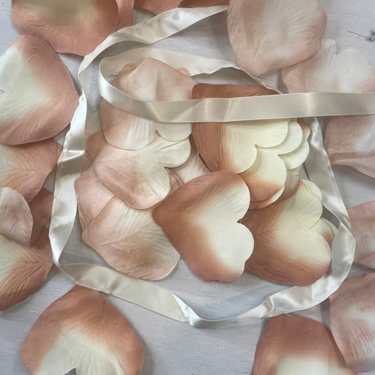 blush artificial flower petals