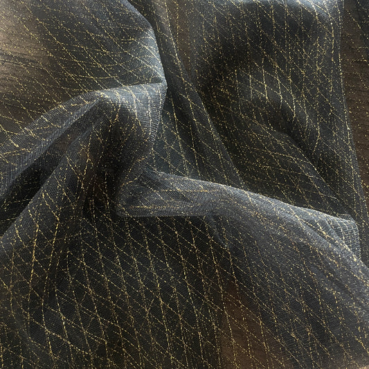 1.7m gold diamond lurex tulle